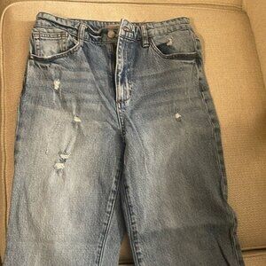 Tattered Raw Hem Jeans